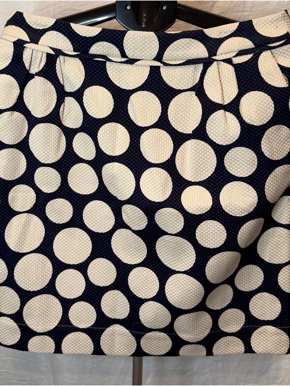 Boden Women’s Navy Blue & Cream Circles Midi Skirt Size 12L